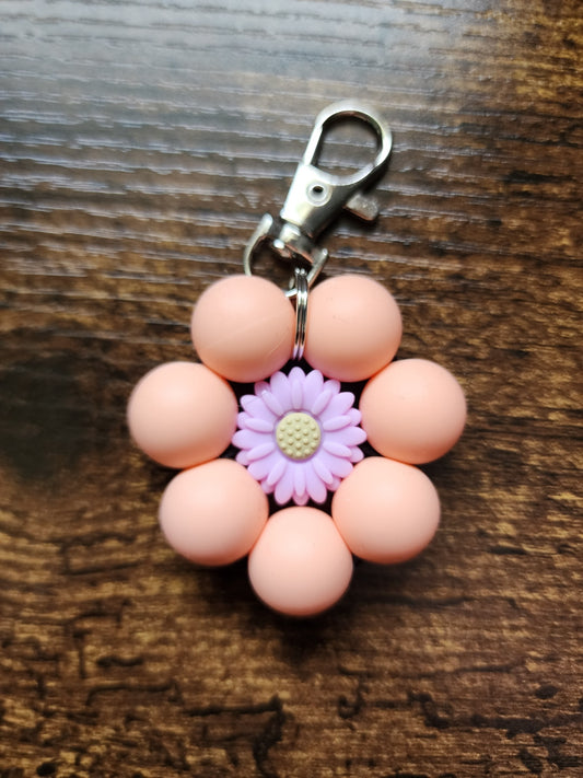 Orange Flower Keychain