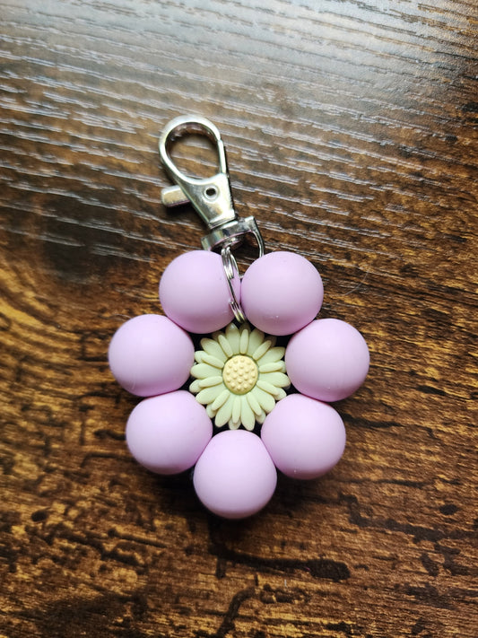 Purple Flower Keychain