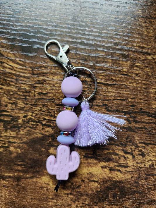 Purple Shades Cactus Bar Keychain