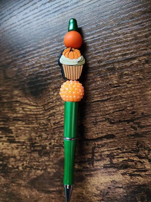 Autumn Cupcake Beaded Pen